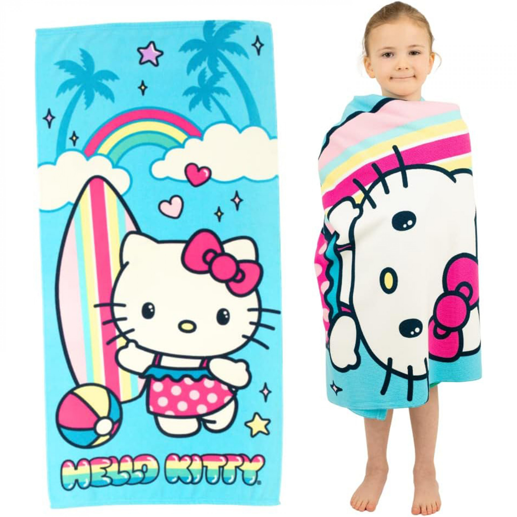 Hello Kitty Surf's Up 28" x 58" Beach Towel